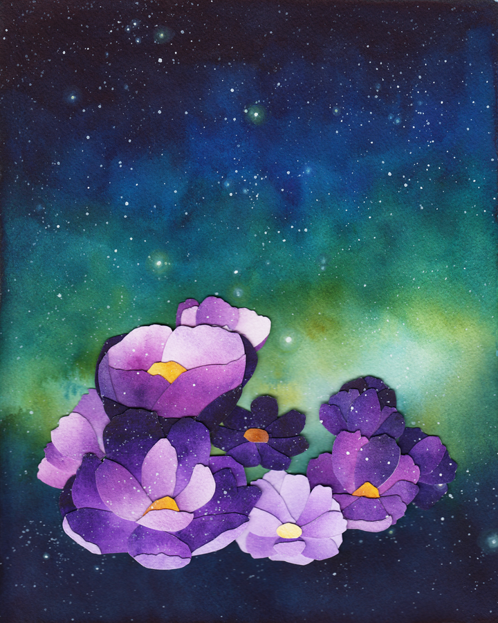 Blooming, original artwork by Mindy Baumgartner